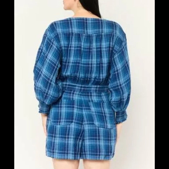 Lauren Ralph Lauren Plaid Tissue Linen Romper - Picture 2 of 14